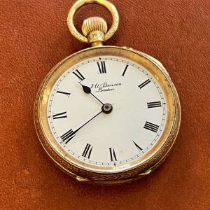 c1900s 18K Gold Benson Lady's Pendant Watch