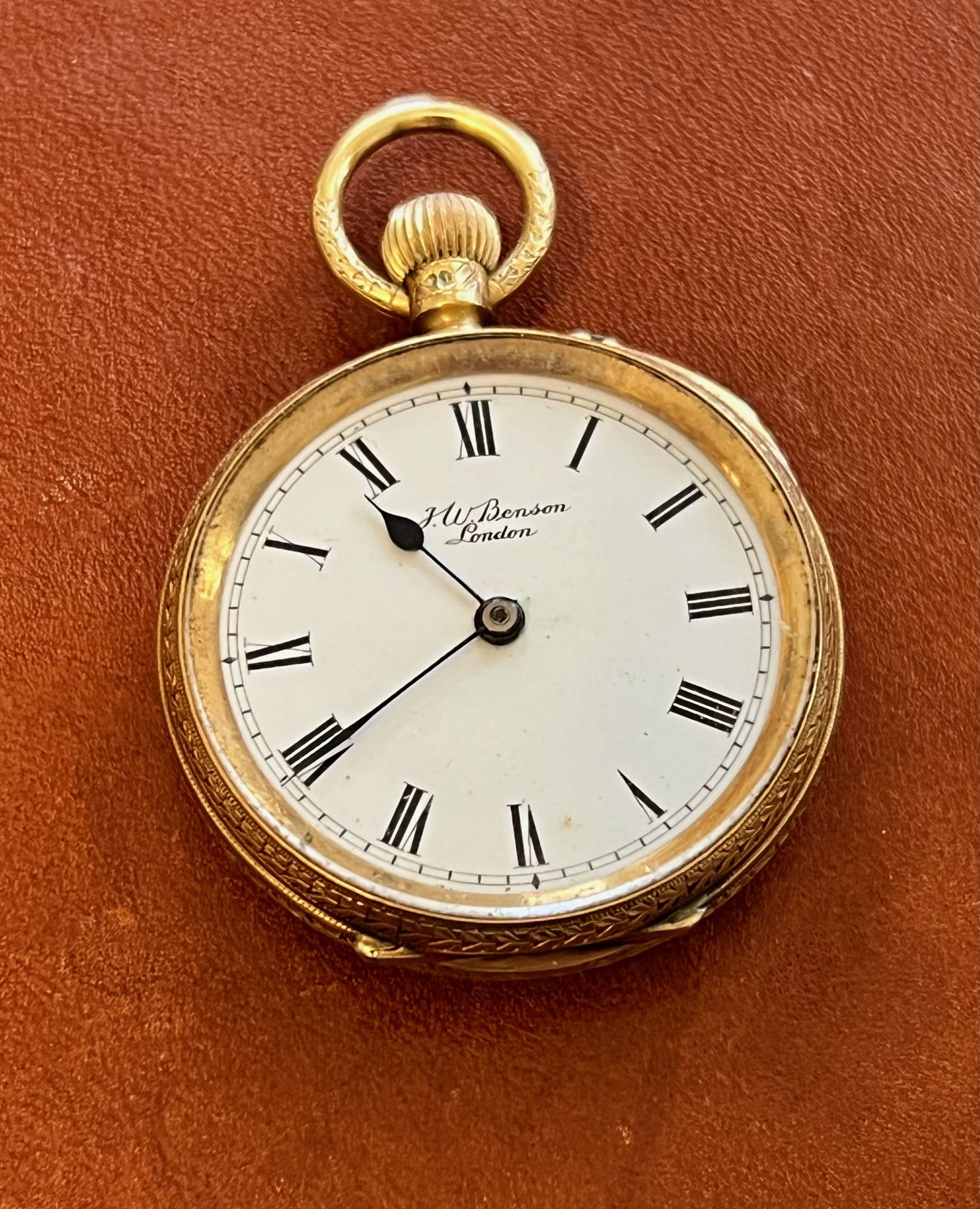 c1900s 18K Gold Benson Lady's Pendant Watch
