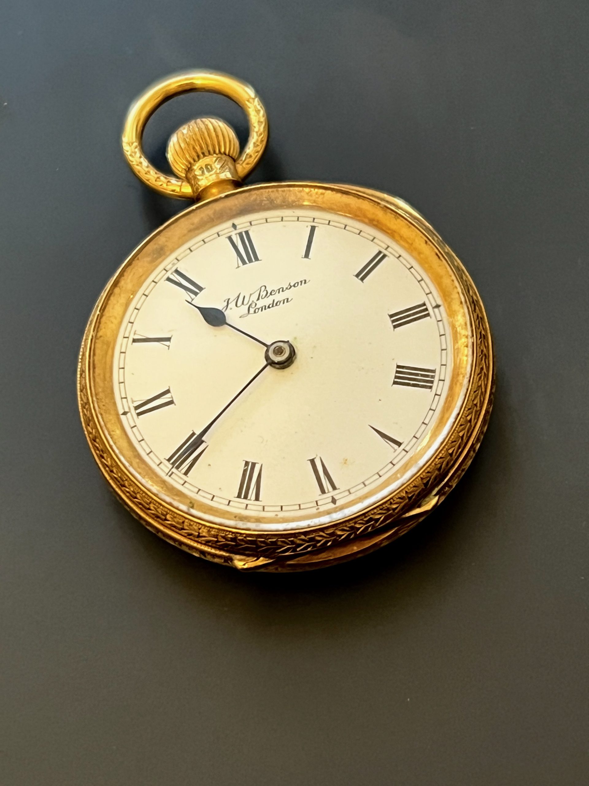 c1900s 18K Gold Benson Lady's Pendant Watch - Image 2