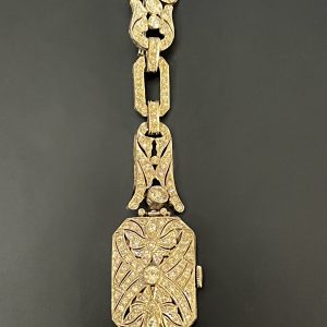 1920s Art Deco Platinum & Diamond Nurse's Watch