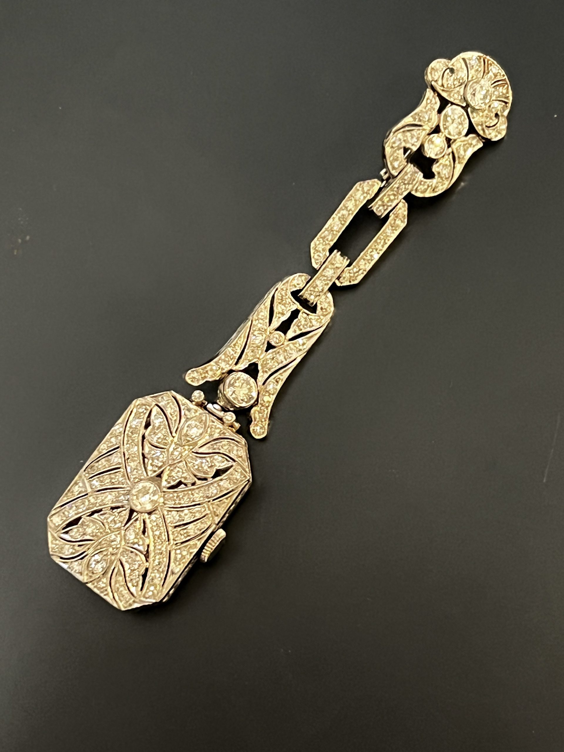 1920s Art Deco Platinum & Diamond Nurse's Watch - Image 2