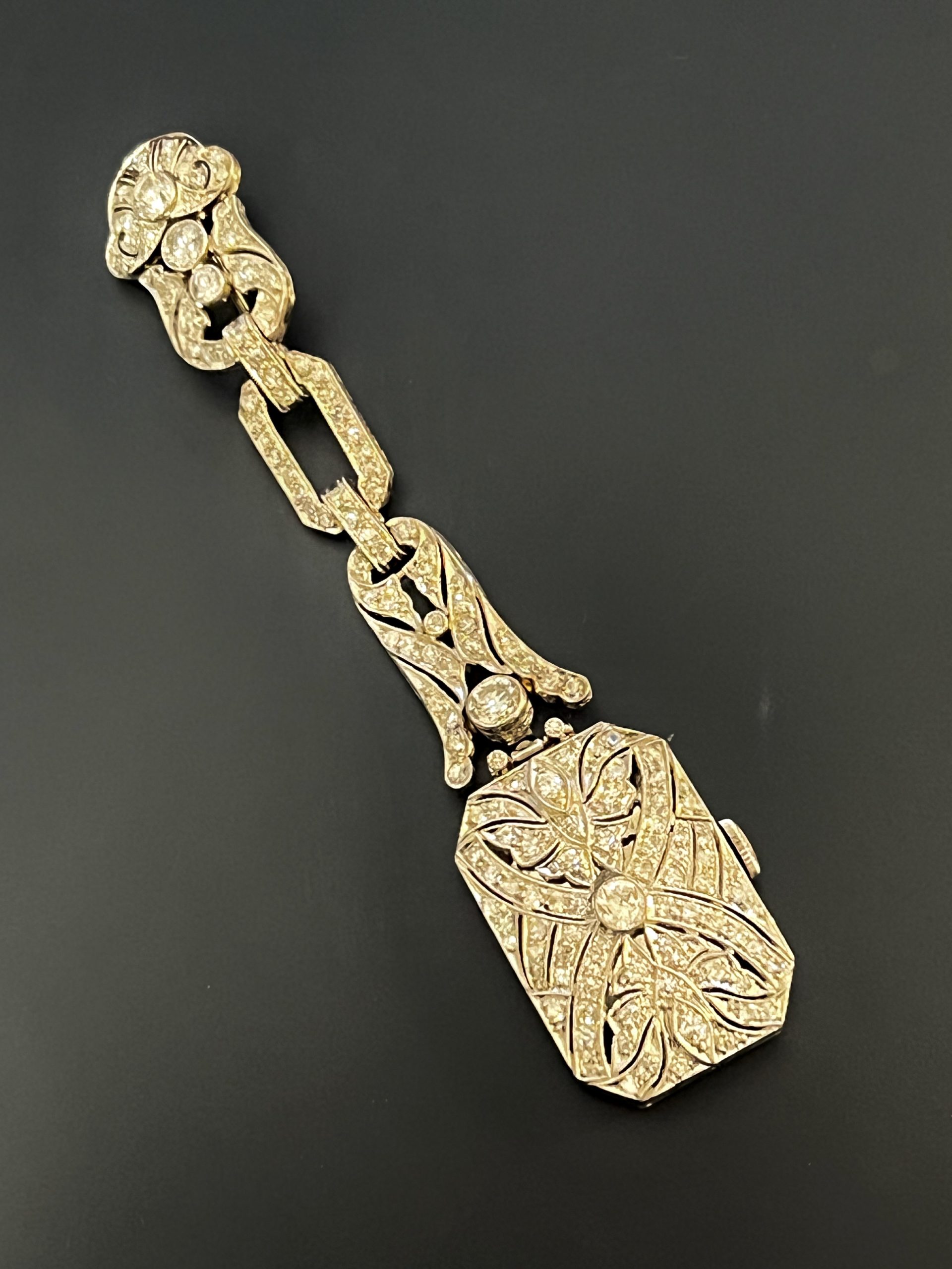 1920s Art Deco Platinum & Diamond Nurse's Watch - Image 3