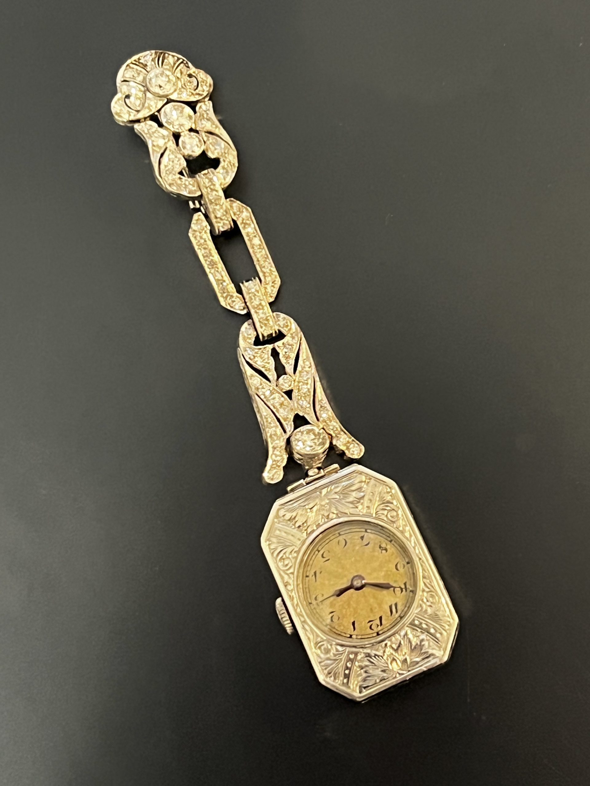 1920s Art Deco Platinum & Diamond Nurse's Watch - Image 5