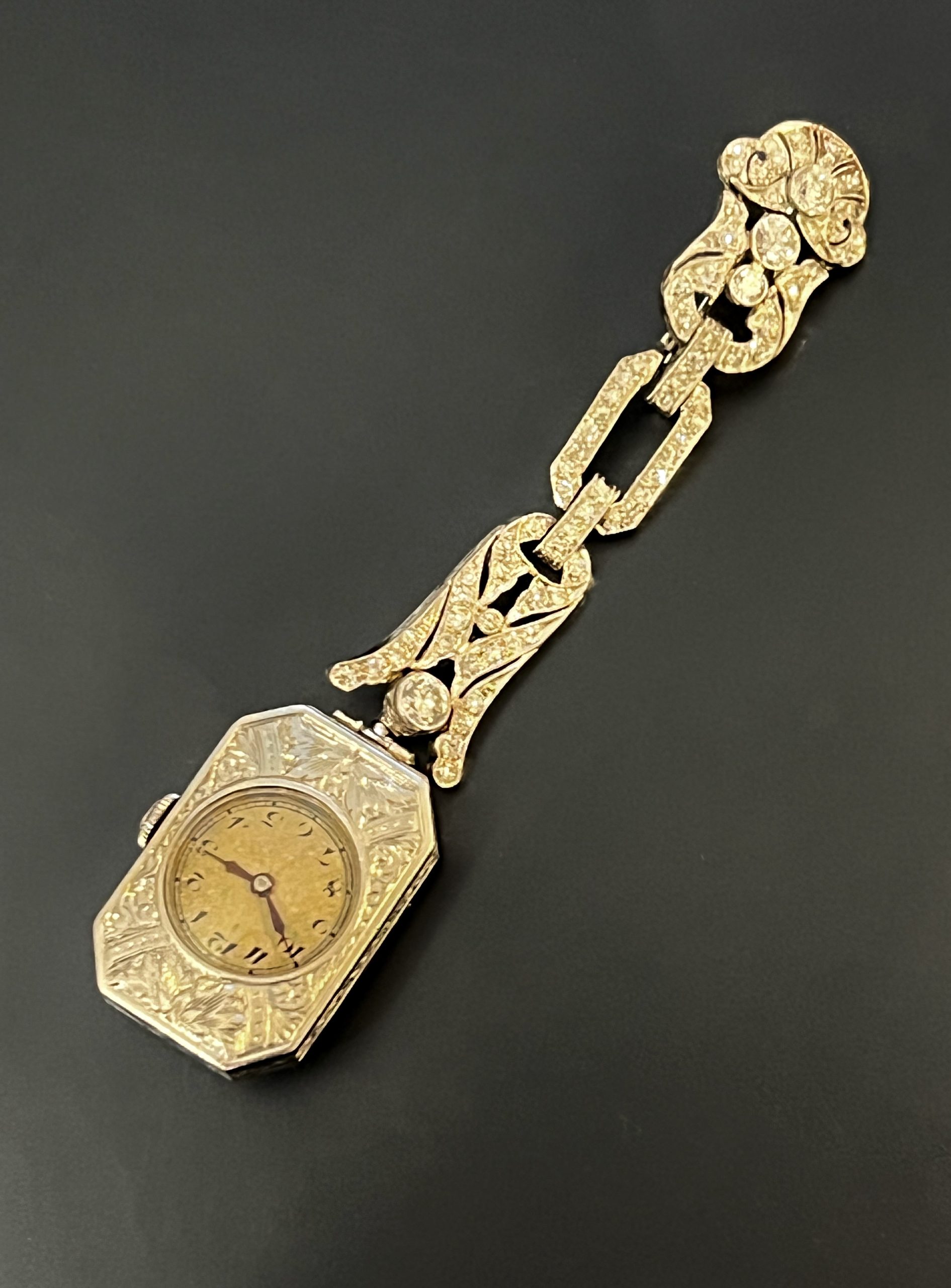 1920s Art Deco Platinum & Diamond Nurse's Watch - Image 6