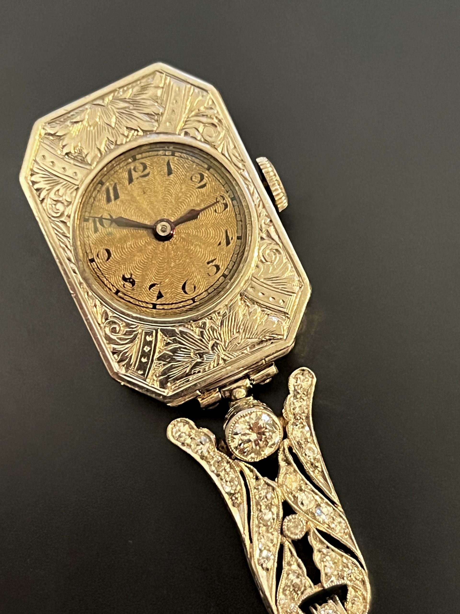 1920s Art Deco Platinum & Diamond Nurse's Watch - Image 7
