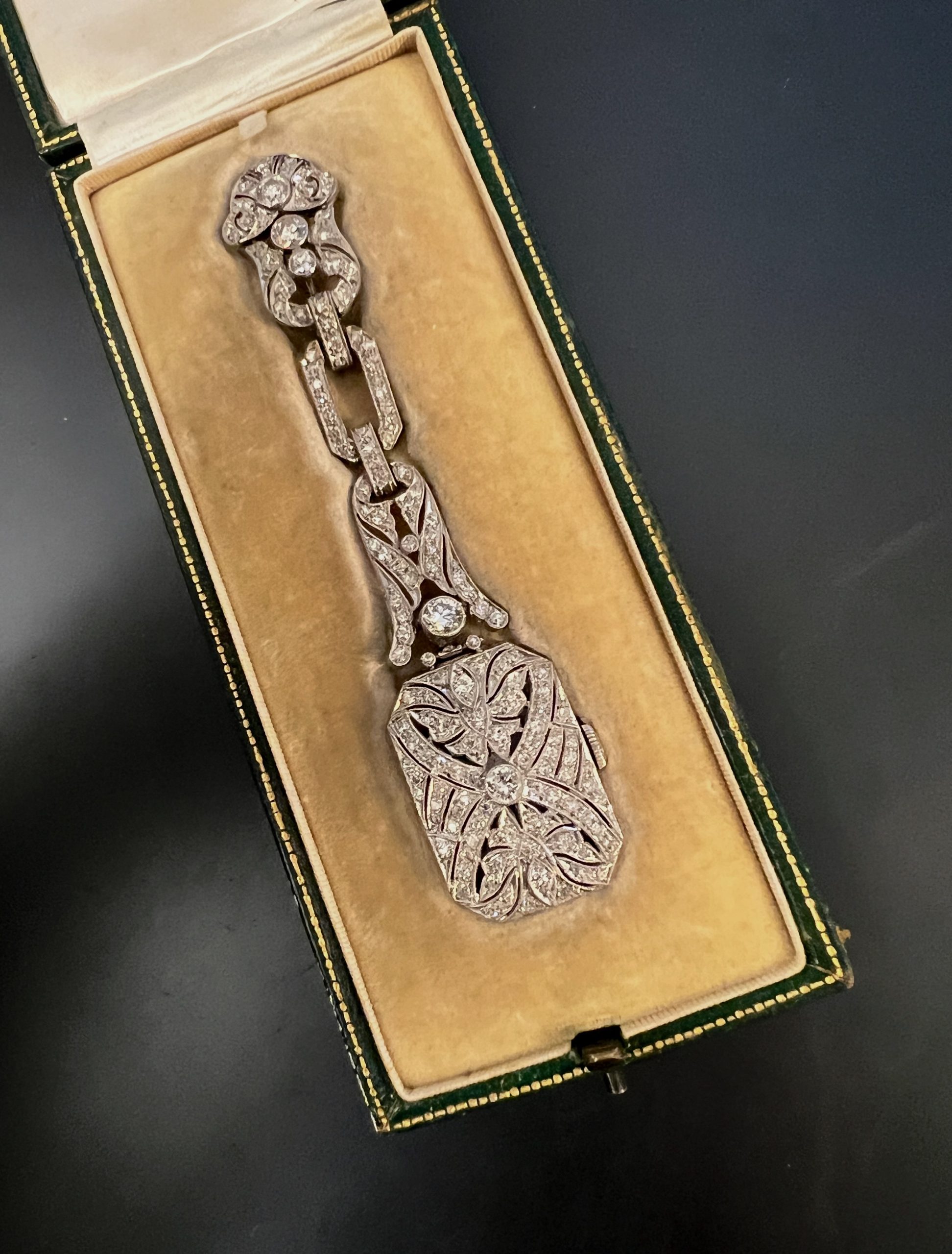 1920s Art Deco Platinum & Diamond Nurse's Watch - Image 8
